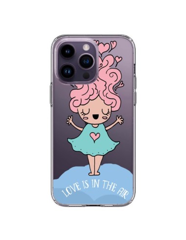 Coque iPhone 14 Pro Max Love Is In The Air Fillette Transparente - Claudia Ramos