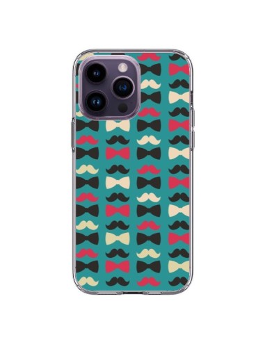 Cover iPhone 14 Pro Max Hipster Moustache Papillon - Eleaxart