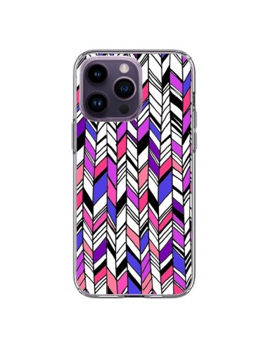 Coque iPhone 14 Pro Max Graphic Azteque Rose Violet -  Léa Clément