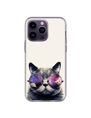 Cover iPhone 14 Pro Max Gatto con gli occhiali- Gusto NYC