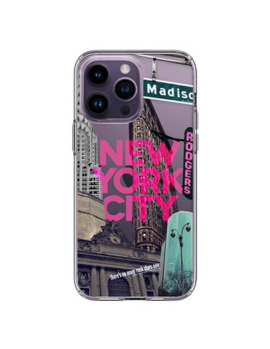 Cover iPhone 14 Pro Max New Yorck City NYC Trasparente - Javier Martinez