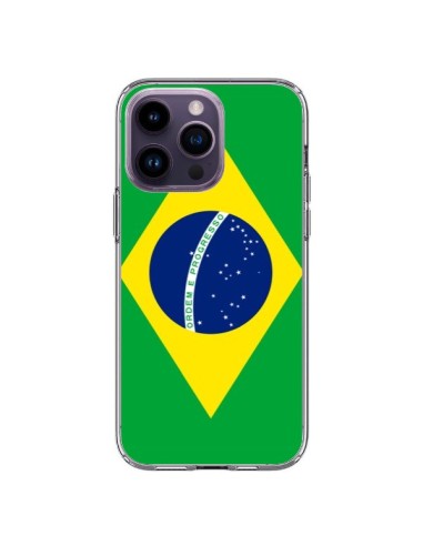 Cover iPhone 14 Pro Max Bandiera Brasile - Laetitia