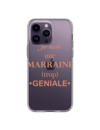 iPhone 14 Pro Max Case Sono una Madrina geniale Clear - Laetitia