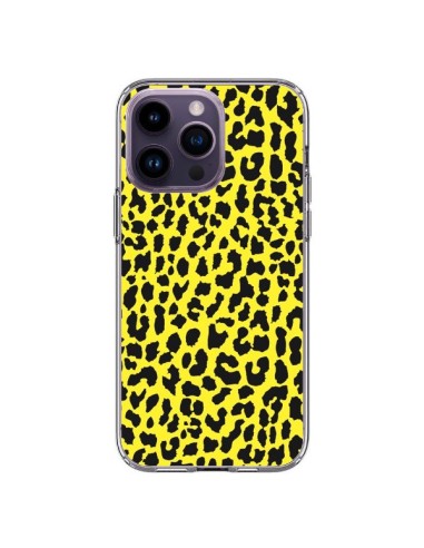 Coque iPhone 14 Pro Max Leopard Jaune - Mary Nesrala