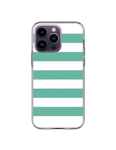 Cover iPhone 14 Pro Max Bande Verde Menta - Mary Nesrala