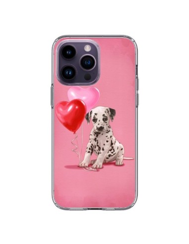 Cover iPhone 14 Pro Max Cane Dalmata Palloncino Cuore - Maryline Cazenave