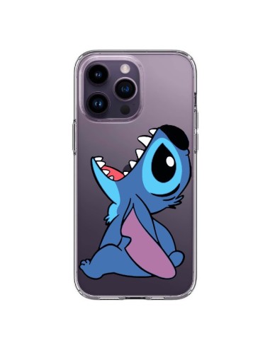 Cover iPhone 14 Pro Max Stitch di Lilo e Stitch Trasparente