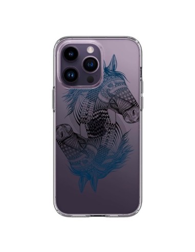 Coque iPhone 14 Pro Max Cheval Horse Double Transparente - Rachel Caldwell