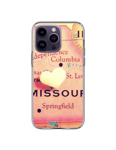 Cover iPhone 14 Pro Max Mappa Missouri Coeoeur - R Delean