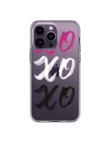 Cover iPhone 14 Pro Max XoXo Rosa Bianco Nero Trasparente - Yohan B.