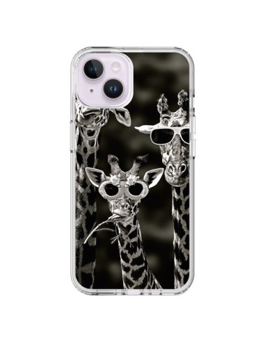 Coque iPhone 14 Plus Girafe Swag Lunettes Familiy Giraffe - Asano Yamazaki