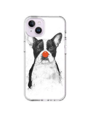 Coque iPhone 14 Plus Clown Bulldog Chien Dog - Balazs Solti