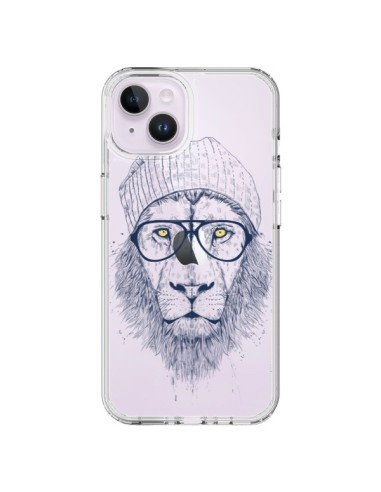 Cover iPhone 14 Plus Cool Leone Swag Occhiali Trasparente - Balazs Solti