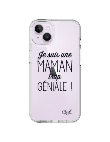 Cover iPhone 14 Plus Sono una Mamma Geniale Trasparente - Chapo