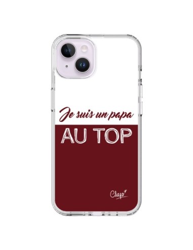 Cover iPhone 14 Plus Sono un Papà al Top Rosso Bordeaux - Chapo