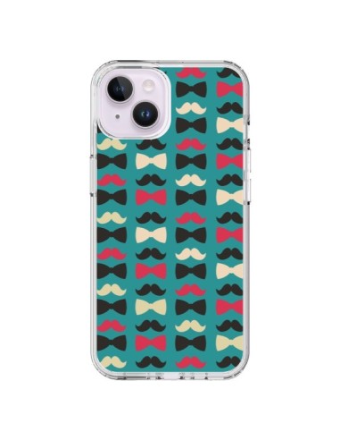 Cover iPhone 14 Plus Hipster Moustache Papillon - Eleaxart