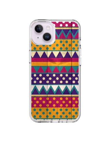 Cover iPhone 14 Plus Messicano Triangolo Azteco  - Eleaxart