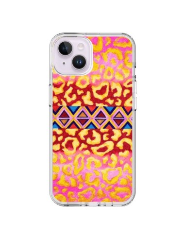 Cover iPhone 14 Plus Tribal Leopardo Rosa - Ebi Emporium