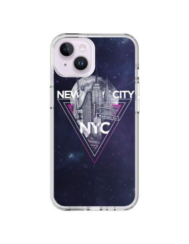 Cover iPhone 14 Plus New York City Triangolo Rosa - Javier Martinez