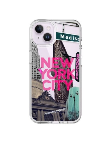 Cover iPhone 14 Plus New Yorck City NYC Trasparente - Javier Martinez