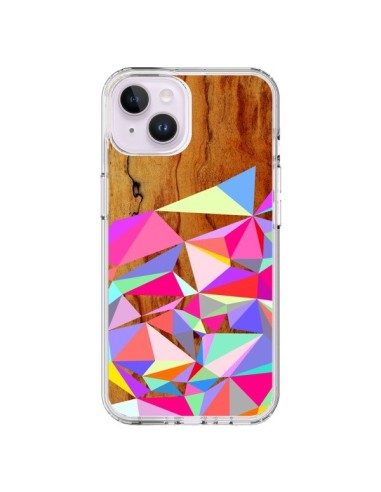 Cover iPhone 14 Plus Wooden Multi Geo Legno Azteco Aztec Tribal - Jenny Mhairi