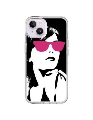 Cover iPhone 14 Plus Ragazza Occhiali Rosa - Jonathan Perez