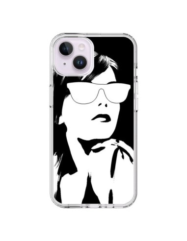 Coque iPhone 14 Plus Fille Lunettes Blanches - Jonathan Perez