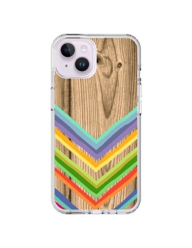 Cover iPhone 14 Plus Tribal Azteco Legno Wood - Jonathan Perez