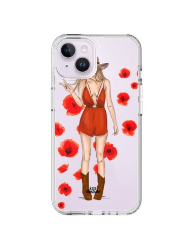 Cover iPhone 14 Plus Young Wild and Free Coachella Trasparente - kateillustrate