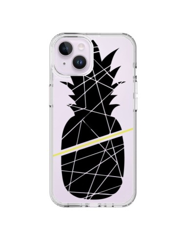 Cover iPhone 14 Plus Ananas Nero Trasparente - Koura-Rosy Kane