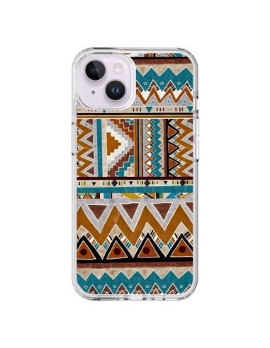 Cover iPhone 14 Plus Azteco Verde Marrone - Kris Tate