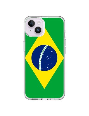 Cover iPhone 14 Plus Bandiera Brasile - Laetitia