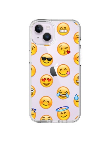 Cover iPhone 14 Plus Emoji Sorriso Trasparente - Laetitia