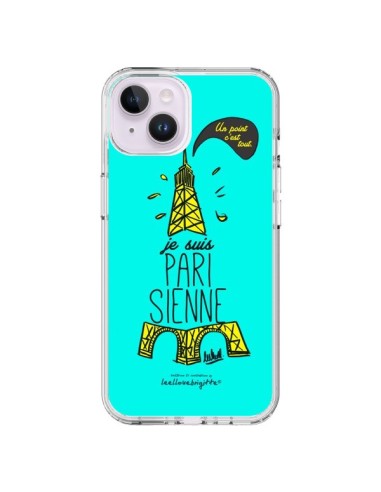 iPhone 14 Plus Case Je suis Parisienne La Tour Eiffel Blue - Leellouebrigitte