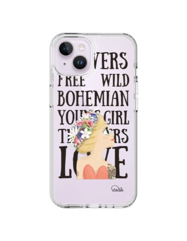 Cover iPhone 14 Plus Fiori Amore Trasparente - Lolo Santo