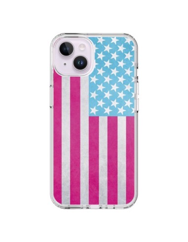 Cover iPhone 14 Plus Bandiera USA Vintage - Mary Nesrala