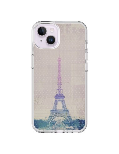 Coque iPhone 14 Plus I love Paris Tour Eiffel - Mary Nesrala