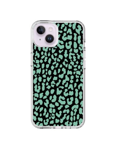 Cover iPhone 14 Plus Leopardo Verde Menta - Mary Nesrala