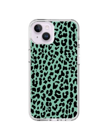 Cover iPhone 14 Plus Leopardo Verde Menta Neon - Mary Nesrala