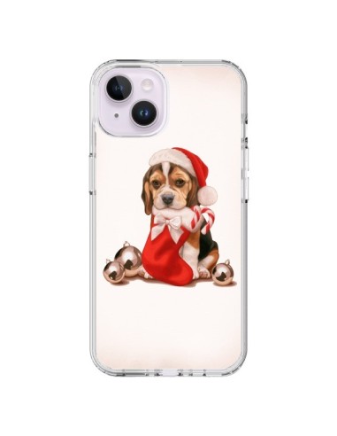 iPhone 14 Plus Case Dog Santa Claus Christmas - Maryline Cazenave