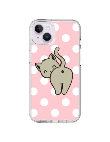 Cover iPhone 14 Plus Gatto Gattoon Pois - Maryline Cazenave