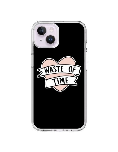 Cover iPhone 14 Plus Waste of Time Coeur - Maryline Cazenave