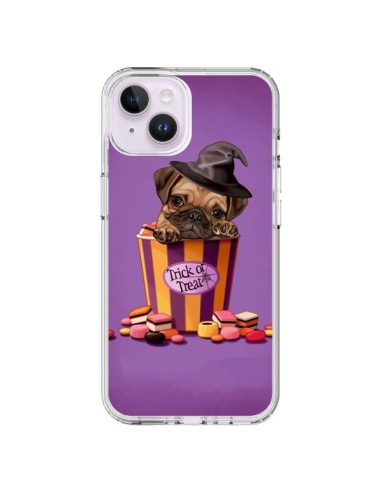 Cover iPhone 14 Plus Cane Halloween Strega Bonbon - Maryline Cazenave