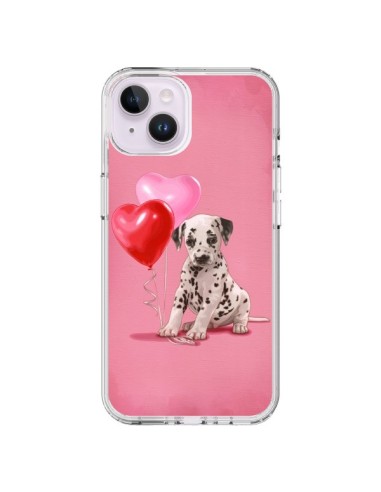 Cover iPhone 14 Plus Cane Dalmata Palloncino Cuore - Maryline Cazenave