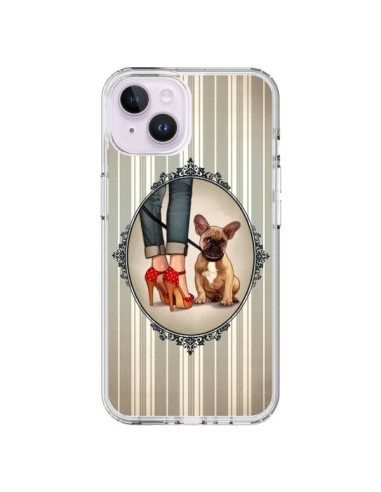 Cover iPhone 14 Plus Lady Jambes Cane - Maryline Cazenave