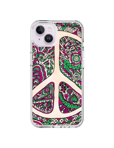 Cover iPhone 14 Plus Peace and Amore Azteco Vaniglia - Maximilian San