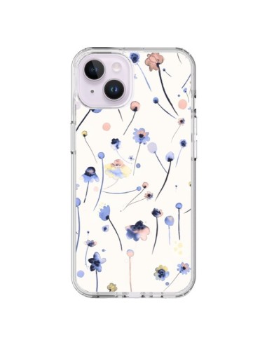 Cover iPhone 14 Plus Blue Soft Fiori - Ninola Design