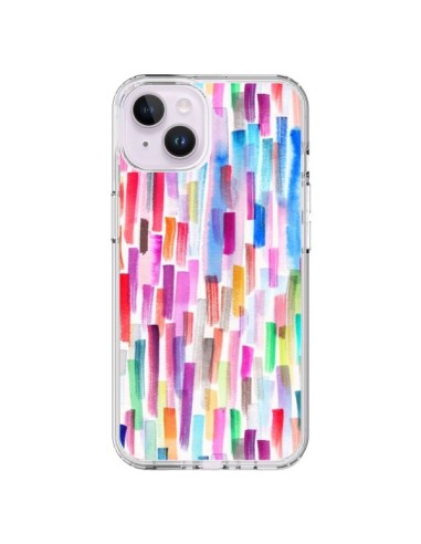 Cover iPhone 14 Plus Colorful Brushstrokes Multicolore - Ninola Design