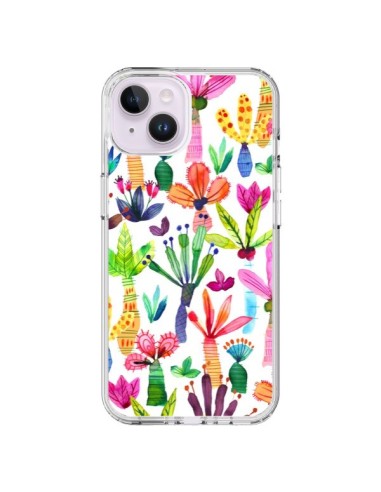 Cover iPhone 14 Plus Overlapped Watercolor Dots Fiori - Ninola Design