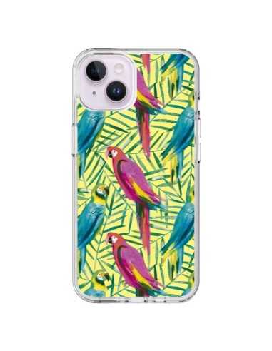 Cover iPhone 14 Plus Pappagalli Tropicali Multicolore - Ninola Design